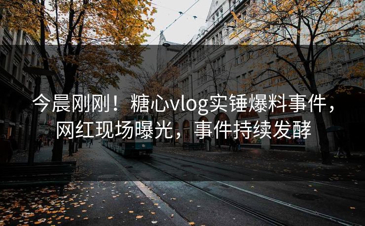 今晨刚刚！糖心vlog实锤爆料事件，网红现场曝光，事件持续发酵